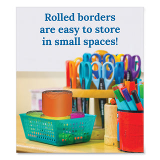 Carson-Dellosa Education Rolled Scalloped Border Set, Assorted, 2.25" x 65 ft, 5/Set (CDP145301)