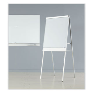 Iceberg Polarity Height Adjustable Dry Erase Flipchart Easel, 30 x 20-31 x 50-74 Easel, 30 x 38 Board, White Surface, Silver Frame (ICE30333)