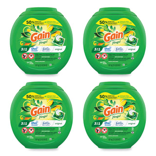 Gain® Flings Detergent Pods, Original, 76 Pods/Tub, 4 Tubs/Carton (PGC09207CT)