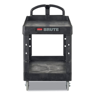 Rubbermaid® Commercial Heavy-Duty Utility Cart, Two-Shelf, 17-1/8w x 38-1/2d x 38-7/8h, Black (RCP450088BK)