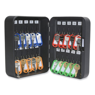Honeywell 24-Slot Key Box, 6.3 x 2.9 x 7.8, Steel, Black (HWL6105)
