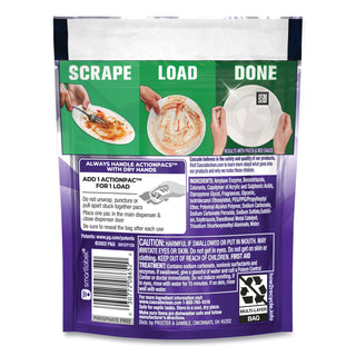 Cascade® Platinum Plus ActionPacs Dishwasher Detergent Pods, 1.46 oz Bag, 30/Bag, 3 Bags/Carton (PGC08652)