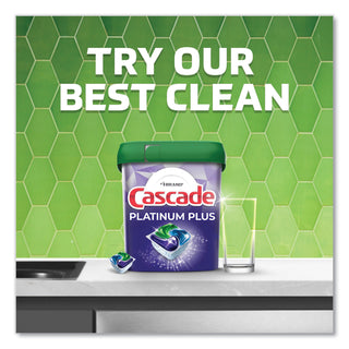 Cascade® Platinum Plus ActionPacs Dishwasher Detergent Pods, 1.46 oz Bag, 30/Bag, 3 Bags/Carton (PGC08652)