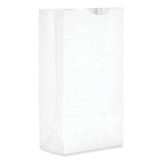 General Grocery Paper Bags, 35 lbs Capacity, #10, 6.31"w x 4.19"d x 13.38"h, White, 500 Bags (BAGGW10-500)