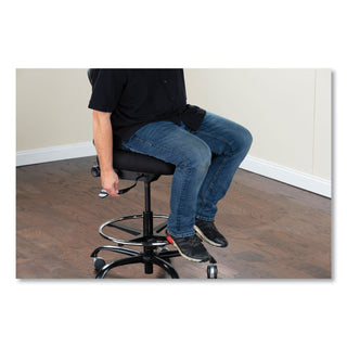 Safco® Vue Heavy-Duty Extended-Height Stool without Arms , 32.5" Seat Height, Supports up to 350 lbs, Black Seat/Back/Base (SAF3394BV)