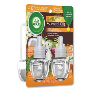 Air Wick® Life Scents Scented Oil Refills, Paradise Retreat, 0.67 oz, 2/Pack, 6 Packs/Carton (RAC91110)