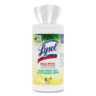 LYSOL® Brand Disinfecting Wipes II Fresh Citrus, 7 x 7.25, 70 Wipes/Canister, 6 Canisters/Carton (RAC49128CT)