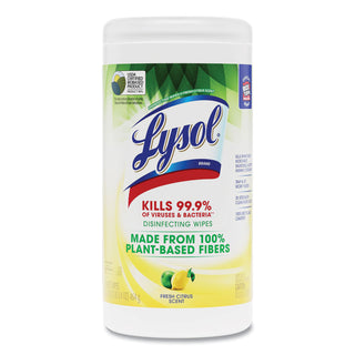 LYSOL® Brand Disinfecting Wipes II Fresh Citrus, 7 x 7.25, 70 Wipes/Canister, 6 Canisters/Carton (RAC49128CT)