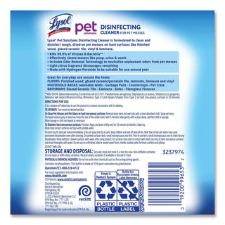 LYSOL® Brand Pet Solutions Disinfecting Cleaner, Citrus Blossom, 32 oz Trigger Bottle, 9/Carton (RAC99653CT)