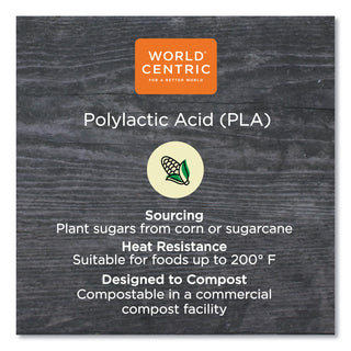 World Centric® PLA Clear Cold Cup Lids, Fits 9 oz to 24 oz Cups, Clear, 1,000/Carton (WORCPLCS12NS)