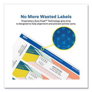 Avery® Rectangle Print-to-the-Edge Labels, 7 17/20 x 1 3/4, White, 50/Pack (AVE22838)