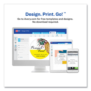 Avery® Rectangle Print-to-the-Edge Labels, 7 17/20 x 1 3/4, White, 50/Pack (AVE22838)