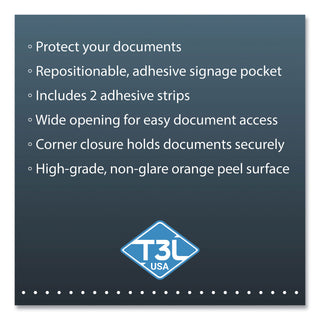 djois® by Tarifold Kang Magnetic Closure Repositionable Pocket, 14 x 11, Clear Frame, 5/Pack (TFIP194750)