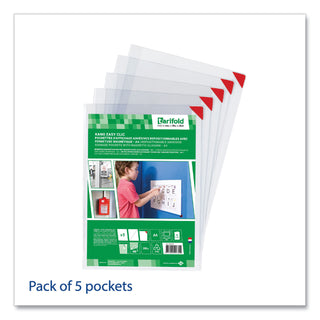 djois® by Tarifold Kang Magnetic Closure Repositionable Pocket, 14 x 11, Clear Frame, 5/Pack (TFIP194750)
