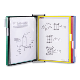 djois® by Tarifold Wall Unit Magnetic Starter Set, 10 Sections, 20-Sheet Capacity, Gray (TFIW291M)