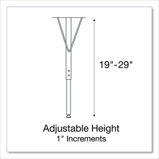 Correll® Height Adjustable Activity Table, Round, 60" x 19" to 29", Gray Granite Top, Black Legs, 4/Pallet (CRL60TFRD1595K4)