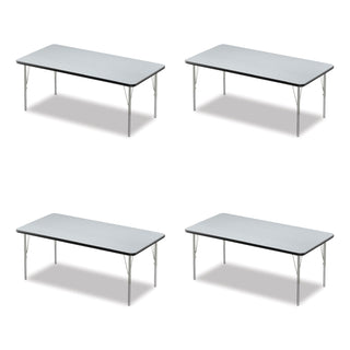 Correll® Adjustable Activity Table, Rectangular, 60" x 30" x 19" to 29", Granite Top, Black Legs, 4/Pallet (CRL3060TF15954P)