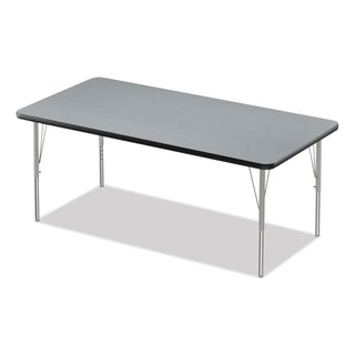 Correll® Adjustable Activity Table, Rectangular, 60" x 30" x 19" to 29", Granite Top, Black Legs, 4/Pallet (CRL3060TF15954P)
