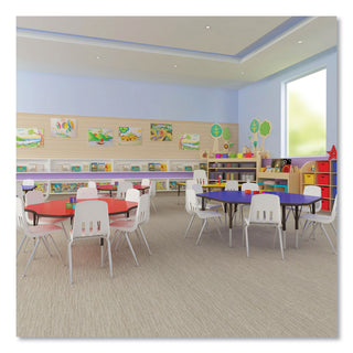 Correll® Markerboard Activity Tables, Rectangular, 48" x 24" x 19" to 29", White Top, Black Legs, 4/Pallet (CRL2448DE80954P)