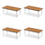 Correll® Adjustable Activity Table, Rectangular, 60" x 30" x 19" to 29", Med Oak Top, Black Legs, 4/Pallet (CRL3060TF06954P)