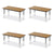 Correll® Adjustable Activity Table, Rectangular, 48" x 24" x 19" to 29", Med Oak Top, Black Legs, 4/Pallet (CRL2448TF0695K4)