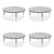 Correll® Height Adjustable Activity Table, Round, 60" x 19" to 29", Gray Granite Top, Black Legs, 4/Pallet (CRL60TFRD1595K4)