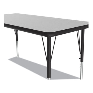Correll® Adjustable Activity Table, Rectangular, 48" x 24" x 19" to 29", Granite Top, Black Legs, 4/Pallet (CRL2448TF1595K4)