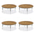 Correll® Height Adjustable Activity Tables, Round, 60" x 19" to 29", Medium Oak Top, Black Legs, 4/Pallet (CRL60TFRD0695K4)