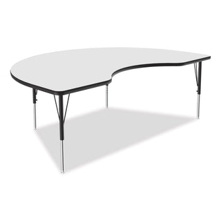 Correll® Markerboard Activity Table, Kidney Shape, 72" x 48" x 19" to 29", White Top, Black Legs, 4/Pallet (CRL4872DE80954P)