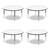 Correll® Dry Erase Markerboard Activity Tables, Round, 42" x 19" to 29", White Top, Black Legs, 4/Pallet (CRL42DERD80954P)
