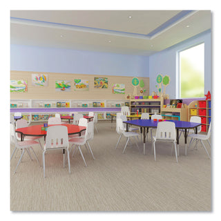 Correll® Adjustable Activity Tables, Kidney Shaped, 72" x 48" x 19" to 29", Gray Top, Gray Legs, 4/Pallet (CRL4872TF15954P)