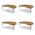 Correll® Adjustable Activity Tables, Kidney Shape, 72" x 48" x 19" to 29", Oak Top, Black Legs, 4/Pallet (CRL4872TF0695K4)