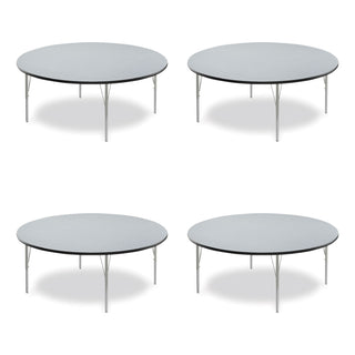 Correll® Height Adjustable Activity Tables, Round, 60" x 19" to 29", Gray Granite Top, Gray Legs, 4/Pallet (CRL60TFRD15954P)