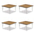 Correll® Adjustable Activity Tables, Square, 48" x 48" x 19" to 29", Medium Oak Top, Silver Legs, 4/Pallet (CRL4848TF06954P)