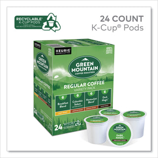 Green Mountain Coffee® Regular Variety Pack Coffee K-Cups, Assorted Flavors, 24/Box (GMT9974)