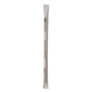 Eco-Products® Renewable and Compostable PHA Straws, 10.25", Natural White, 1,250/Carton (ECOEPSTPHA1025)