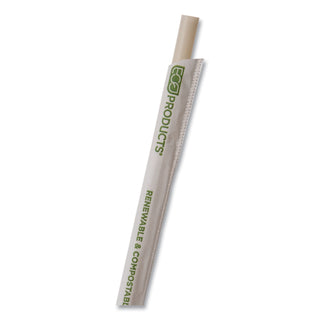 Eco-Products® Renewable and Compostable PHA Straws, 7.75", Natural White, 2,000/Carton (ECOEPSTPHA775)