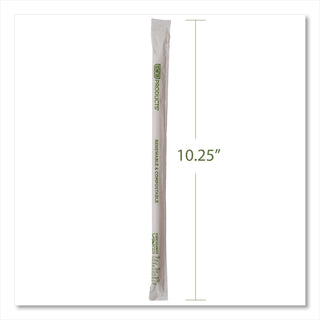 Eco-Products® Renewable and Compostable PHA Straws, 10.25", Natural White, 1,250/Carton (ECOEPSTPHA1025)