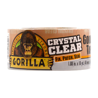 Gorilla® Duct Tape, Crystal-Clear, 1-9/10"Wx54'L, Clear (GOR6060002)