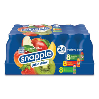 Snapple® All Natural Juice Drink, Fruit Punch, Kiwi Strawberry, Mango Madness, 20 oz Bottle, 24 Count (GRR22000813)