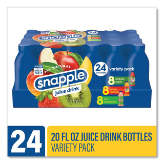 Snapple® All Natural Juice Drink, Fruit Punch, Kiwi Strawberry, Mango Madness, 20 oz Bottle, 24 Count (GRR22000813)