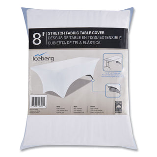 Iceberg iGear Fabric Table Cover, Polyester, 30 x 72, White (ICE16523)