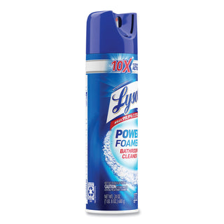 LYSOL® Brand Power Foam Bathroom Cleaner, 24oz Aerosol, 12/Carton (REC02569)