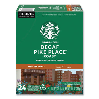 Starbucks® Pike Place Decaf Coffee K-Cups Pack, 24/Box (SBK011111161) (SBK011111161)