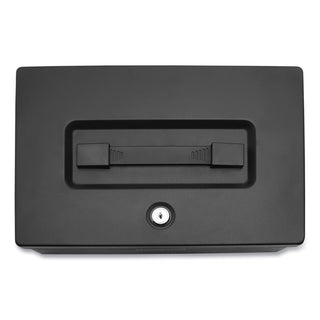 Honeywell Fire Resistant Steel Security Box with Key Lock, 12.7 x 8.8 x 4.1, Black (HWL6104) (HWL6104)