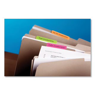 Post-it® Tabs, 1/5-Cut Tabs, Assorted Pastels, 2" Wide, 24/Pack (MMM686PWAV)