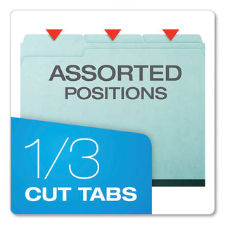 Pendaflex® Pressboard Expanding File Folders, 1/3-Cut Tabs, Letter Size, Blue, 25/Box (ESS9200T13)