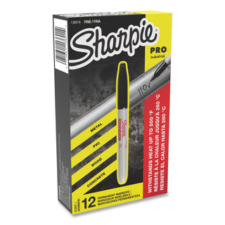 Sharpie® Industrial Permanent Marker, Fine Bullet Tip, Black, Dozen (SAN13601)