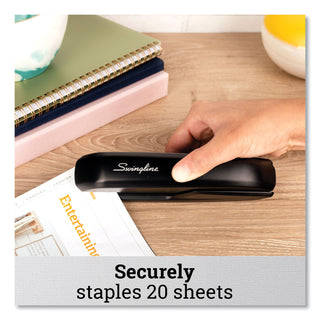 Swingline® Standard Full Strip Desk Stapler, 15-Sheet Capacity, Black (SWI54501)