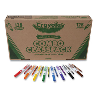 Crayola® Crayons and Markers Combo Classpack, Eight Colors, 256/Set (CYO523349)